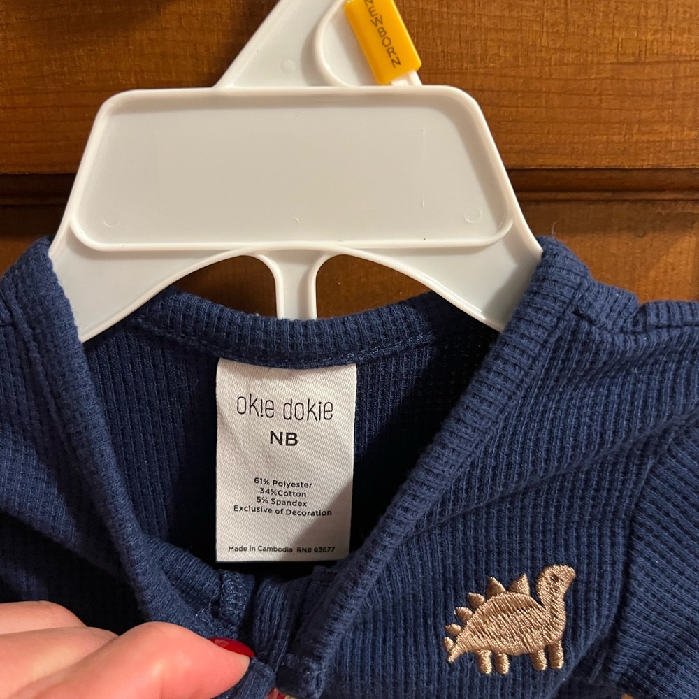 Okie Dokie Navy Blue Baby Outfit - Picture 3 of 4